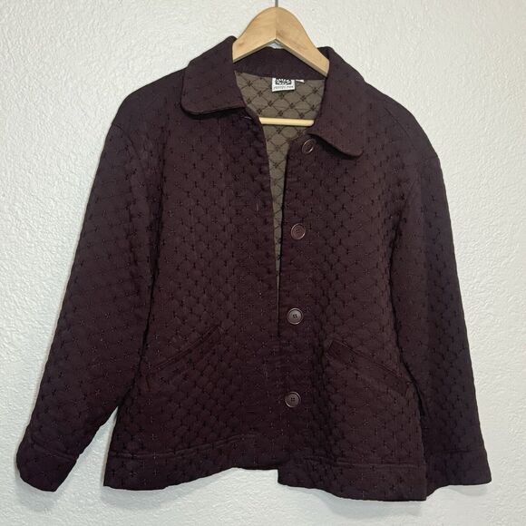 Johhny Was Jacket Women S Collection Brown Quilted Embroidered Lagenlook Boho - Picture 1 of 10